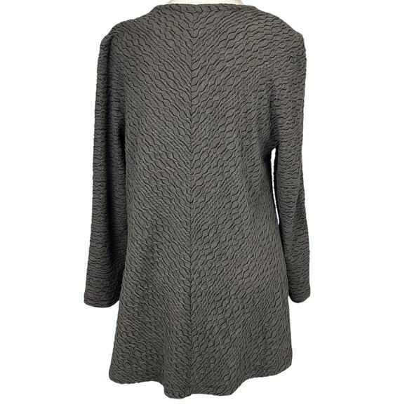 IC By Connie K Shirt Gray Swing Flowy Tunic Top Long Sleeve Womens Size Medium - Picture 6 of 9